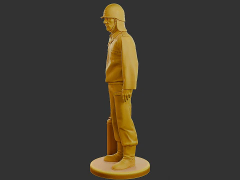 Czechoslovakian firefighter 90s 012 3D Print Model