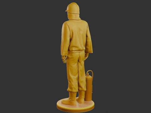 Czechoslovakian firefighter 90s 012 3D Print Model