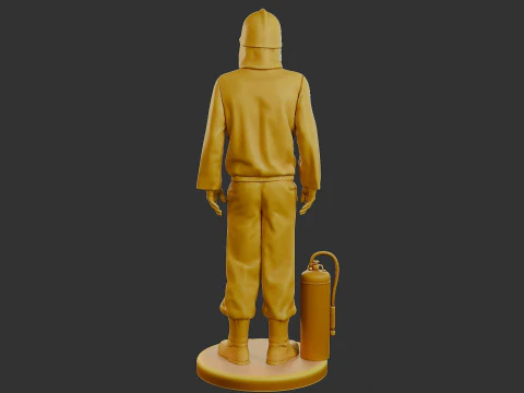 Czechoslovakian firefighter 90s 012 3D Print Model