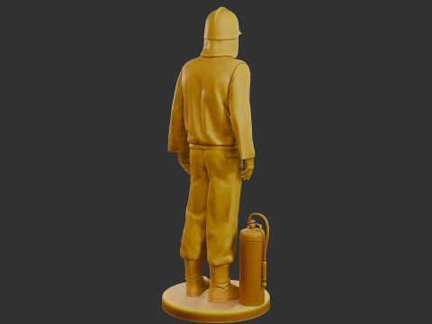 Czechoslovakian firefighter 90s 012 3D Print Model