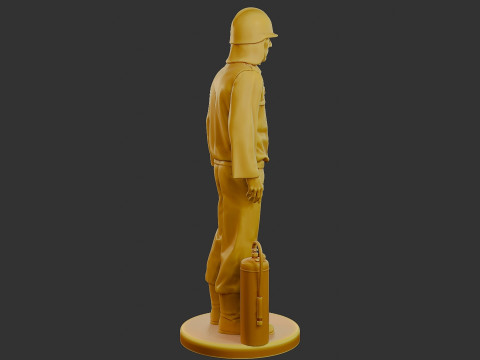 Czechoslovakian firefighter 90s 012 Model Cetak 3D