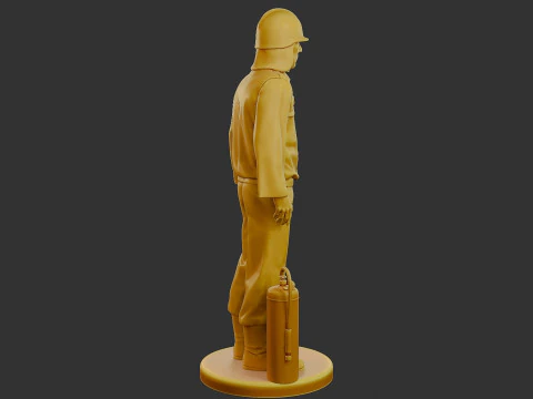 Czechoslovakian firefighter 90s 012 3D Print Model