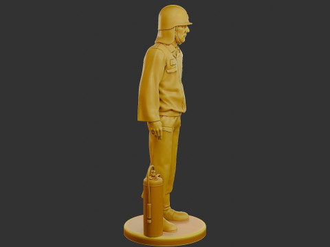 Czechoslovakian firefighter 90s 012 Model Cetak 3D
