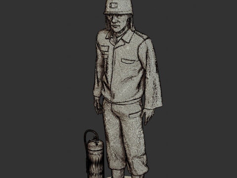 Czechoslovakian firefighter 90s 012 Model Cetak 3D