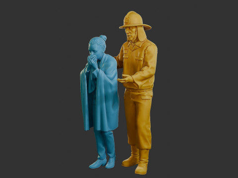 Czechoslovakian firefighter 90s 013 3D-printmodel