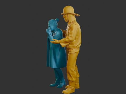 Czechoslovakian firefighter 90s 013 3D-printmodel