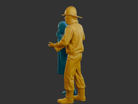 Czechoslovakian firefighter 90s 013 3D-printmodel