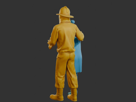 Czechoslovakian firefighter 90s 013 3D-printmodel