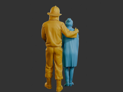 Czechoslovakian firefighter 90s 013 3D-printmodel
