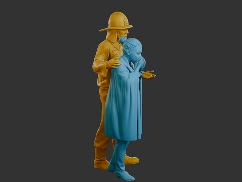 Czechoslovakian firefighter 90s 013 3D-printmodel