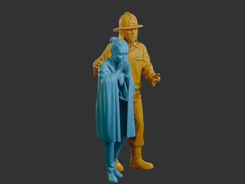 Czechoslovakian firefighter 90s 013 3D-printmodel