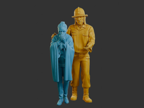 Czechoslovakian firefighter 90s 013 3D-printmodel