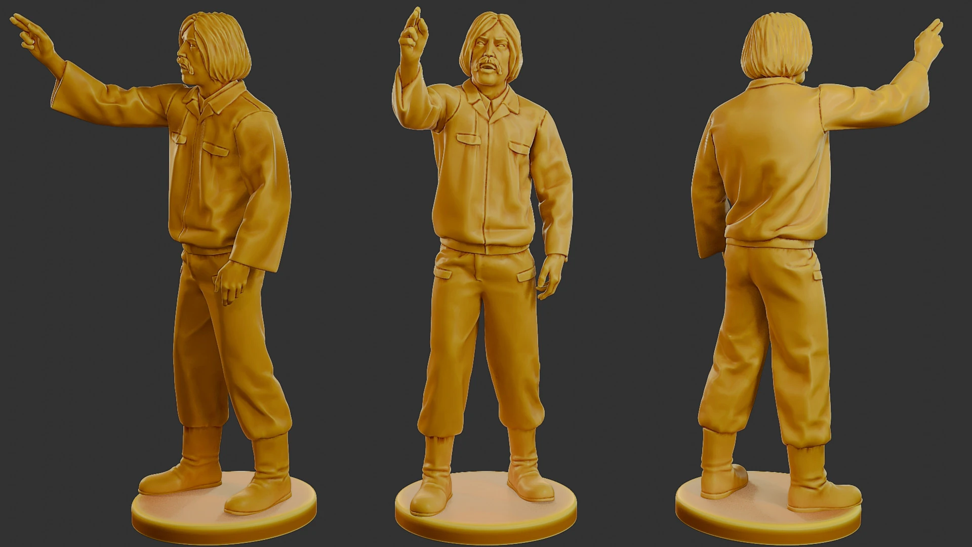 Czechoslovakian firefighter 90s 014 3D Print Model .c4d .max .obj .3ds .fbx .stl .blend 