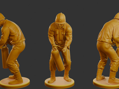 Czechoslovakian firefighter 90s 015 Modelo de Impressão 3D