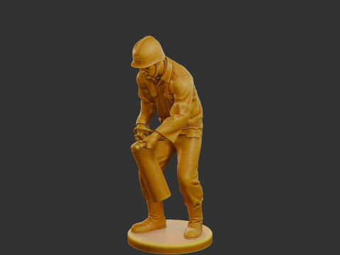 Czechoslovakian firefighter 90s 015 3D Print Model
