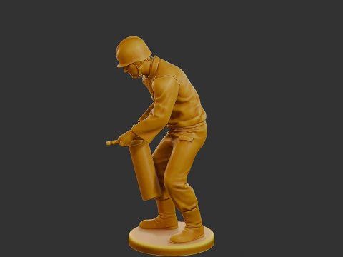 Czechoslovakian firefighter 90s 015 3D Print Model