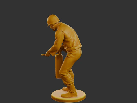 Czechoslovakian firefighter 90s 015 3D Print Model