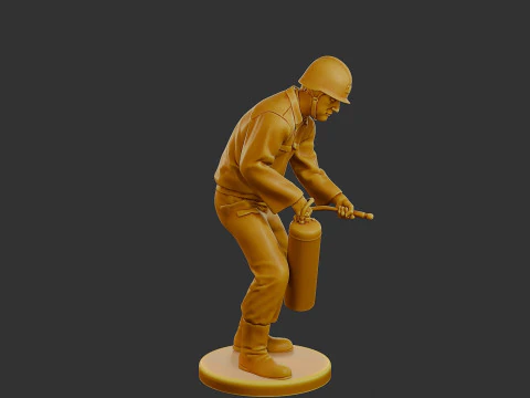 Czechoslovakian firefighter 90s 015 3D Print Model