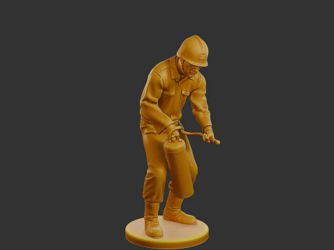 Czechoslovakian firefighter 90s 015 3D Print Model