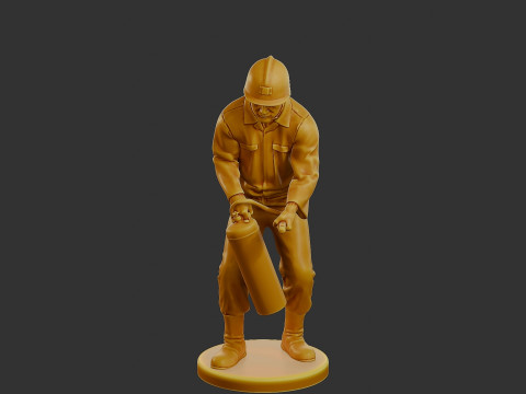 Czechoslovakian firefighter 90s 015 3D 打印模型