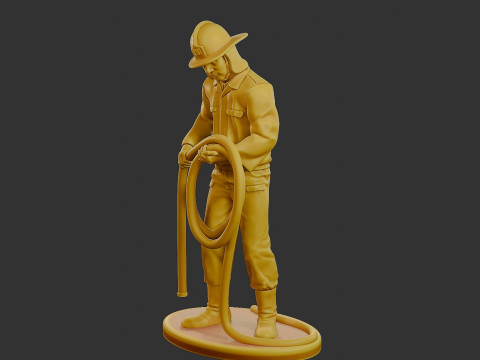 Czechoslovakian firefighter 90s 016 3D 打印模型