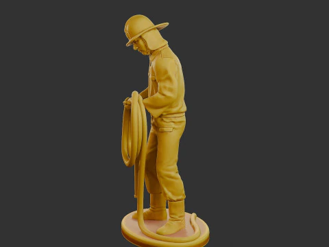 Czechoslovakian firefighter 90s 016 3D Print Model