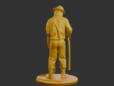 Czechoslovakian firefighter 90s 016 3D Print Model