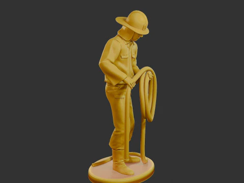 Czechoslovakian firefighter 90s 016 3D Print Model