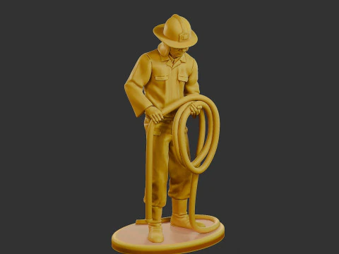 Czechoslovakian firefighter 90s 016 3D Print Model