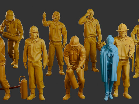 Czechoslovakian firefighter 90s Pack 2 Modelo de Impressão 3D