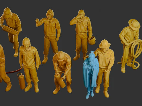 Czechoslovakian firefighter 90s Pack 2 3D Print Model