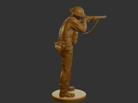 British Soldier WW2 B1 001 3D Print Model