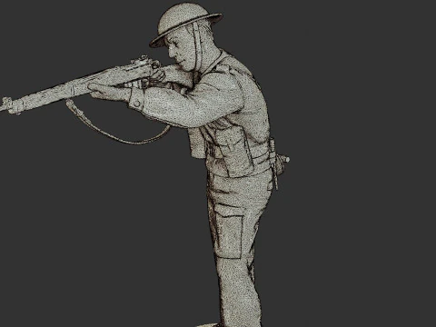 British Soldier WW2 B1 001 3D Print Model