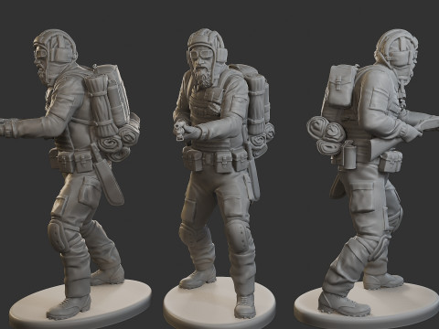 Post-Apocalyptic Male PAM1 005 Modelo de Impressão 3D
