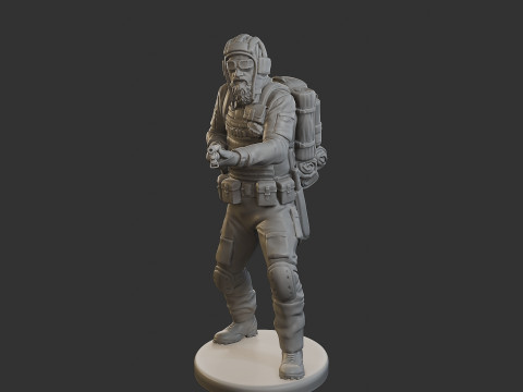 Post-Apocalyptic Male PAM1 005 3D Print Model