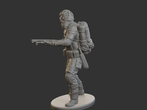 Post-Apocalyptic Male PAM1 005 3D Print Model