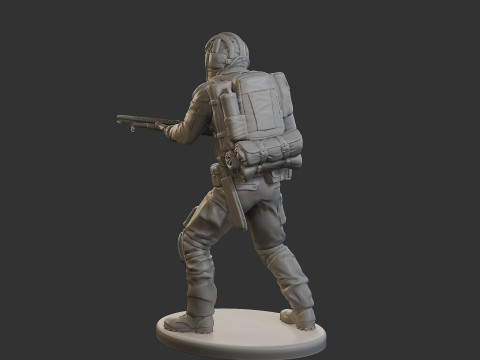 Post-Apocalyptic Male PAM1 005 3D Print Model