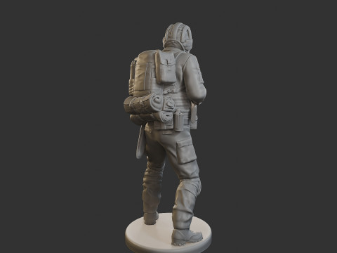 Post-Apocalyptic Male PAM1 005 3D Print Model