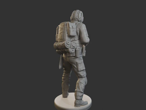 Post-Apocalyptic Male PAM1 005 3D Print Model