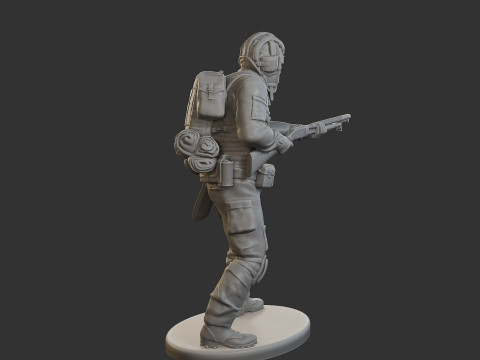 Post-Apocalyptic Male PAM1 005 3D Print Model