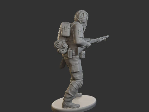 Post-Apocalyptic Male PAM1 005 3D Print Model