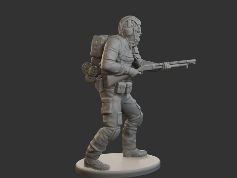 Post-Apocalyptic Male PAM1 005 3D Print Model