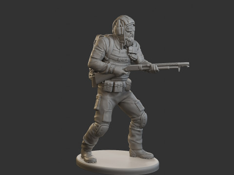 Post-Apocalyptic Male PAM1 005 3D Print Model
