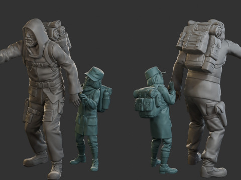 Post-Apocalyptic Male PAM2 006 Modelo de Impressão 3D