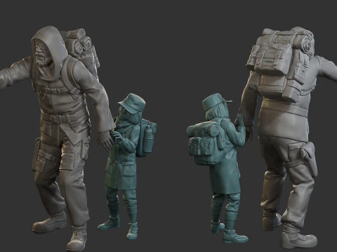 Homem Pós-Apocalíptico PAM2 006 Modelo de Impressão 3D