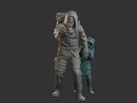 Maschio post-apocalittico PAM2 006 Modello di stampa 3D
