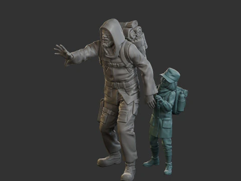 Maschio post-apocalittico PAM2 006 Modello di stampa 3D