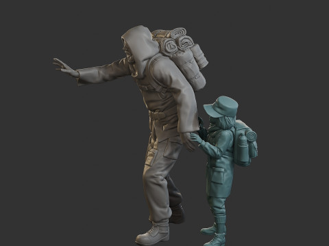 Post-Apocalyptic Male PAM2 006 3D Print Model
