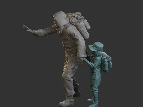 Maschio post-apocalittico PAM2 006 Modello di stampa 3D