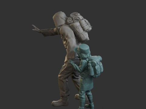 Maschio post-apocalittico PAM2 006 Modello di stampa 3D